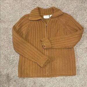 Liz Claiborne Ribbed Brown Cardigan
